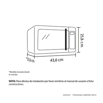 Horno Microondas Haceb Blanco 0.7 (20 Litros)