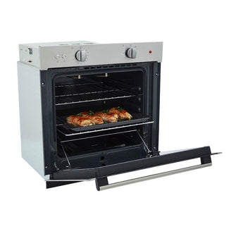 Horno mixto Tandoori 60 cm Inox con vidrio negro gas natural 120V Haceb