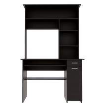 Escritorio Hucth, Wengue, con Una Cajón Deslizable y Puerta Batiente