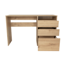 Escritorio Venus, Café Claro, con Dos Cajones Multiusos y Un Cajón Archivador Adicional