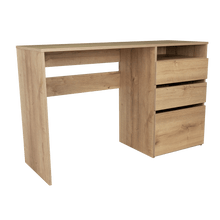 Escritorio Venus, Café Claro, con Dos Cajones Multiusos y Un Cajón Archivador Adicional