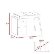Escritorio Taira, Caoba, con Dos Cajones Deslizables