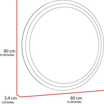 Espejo Circular Malibú, Gris, con Luz Led y Touch X2 Unidades