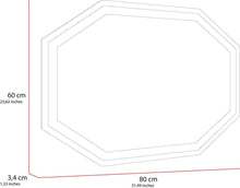 Espejo Hexagonal Mizu, Gris, con Luz Led