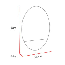 Espejo Ovalado Ferrara, Gris, con Luz Led