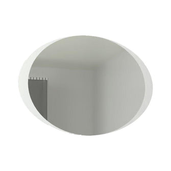 Espejo Ovalado Varese, Gris, con Luz Led