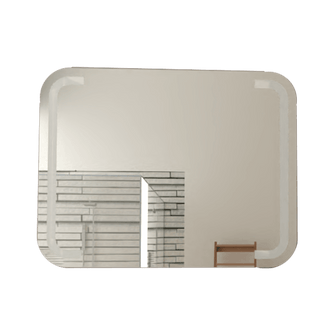 Espejo Rectangular Brown, Gris, con Luz Led