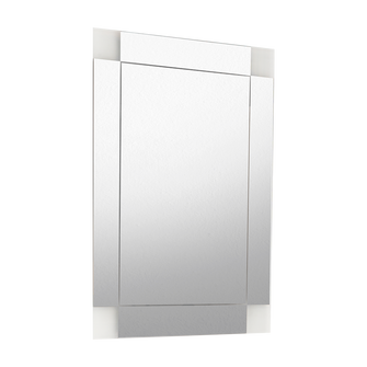 Espejo Rectangular Genova, Capri 75, ensamble a la pared con Diseño en Sandblasting