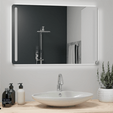 Espejo Rectangular Broni, Gris, con Luz Led