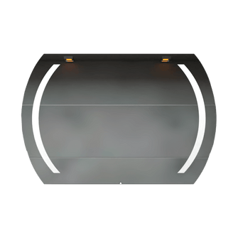 Espejo Rectangular Manson, Gris, con Luz Led