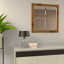 DINAMICA SOLO JULIO Espejo Rectangular Olivo, Caramelo, con Marco En Madera Mdp