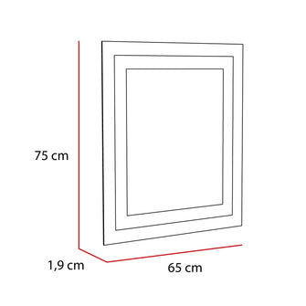 Espejo Rectangular Torino, Girs,  con Diseño en Sandblasting