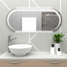 Espejo Rectangular Verón, Gris, con Luz Led