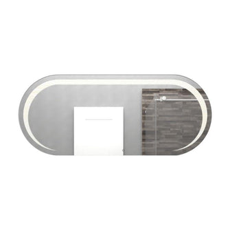 Espejo Rectangular Verón, Gris, con Luz Led y Botón Touch