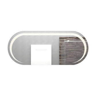 Espejo Rectangular Verón, Gris, con Luz Led