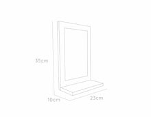 Espejo Rectangular Shaver, Gris, Diseño Moderno