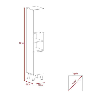 Combo para Baño, Vicent, Incluye Gabinete y Estanteria de Baño