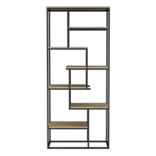 Estantería showy, Macadamia y Negro, Con entrepaños y Diseño Moderno