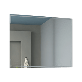 Espejo Rectangular Terranova, Gris, Diseño Moderno