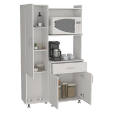 Alacena Multiusos Panter Eco, Kronos Blanco, Una puerta abatible y variedad de entrepaños ZF