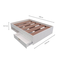 Cama Doble Nórdica Con Cajón Blanco