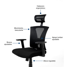 Silla de Oficina Presidente Niza, Negro