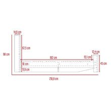 Cama Doble Felix, Café Claro, Incluye Tendido de Tablas