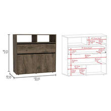 Organizador Felix, Nogal y Wengue, Un Cajon y Dos Puertas Abatibles    ZF