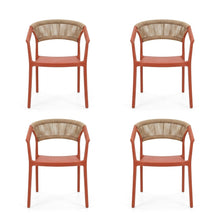 Silla Balí, Terracota, con Espaldar en Cuerdas y Diseño Moderno
