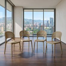 Set de 4 Sillas Paraíso, Color Khaki, con Espaldar y Diseño Moderno
