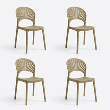 Set de 4 Sillas Paraíso, Color Khaki, con Espaldar y Diseño Moderno