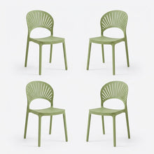 Set de 4 Sillas Paraíso, Color Verde, con Espaldar y Diseño Moderno
