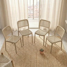 Set de 4 Sillas Austin, Color Taupe, con Espaldar Tejido