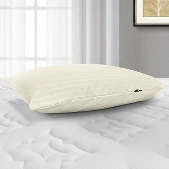 Funda De Almohada Hotelero Lencería Pack 2 Unidades, Color Beige