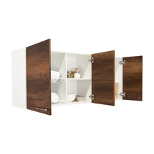 Gabinete Superior Ursa, Blanco y Cobre, con Múltiples Entrepaños Para Almacenamiento