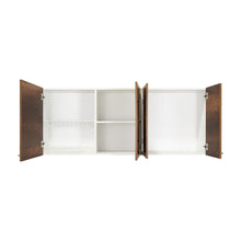 Gabinete Superior Ursa, Blanco y Cobre, con Múltiples Entrepaños Para Almacenamiento