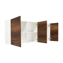 Gabinete Superior Ursa, Blanco y Cobre, con Múltiples Entrepaños Para Almacenamiento