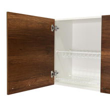 Gabinete Superior Ursa, Blanco y Cobre, con Múltiples Entrepaños Para Almacenamiento