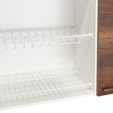 Gabinete Superior Ursa, Blanco y Cobre, con Múltiples Entrepaños Para Almacenamiento