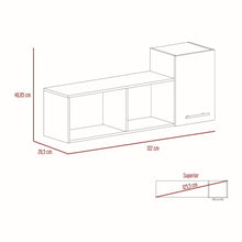 Estantería Flotante Esperanza, Café Claro y Gris, con Una Puerta Batiente