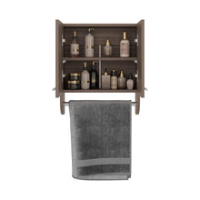 Gabinete de Baño Lupek, Avellana, Con tubo y manija metálicas