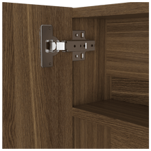 Gabinete de Baño Labell, Moreno, con Puerta Espejo y Entrepaños