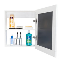 Gabinete de Baño Heston, Blanco Duqueza, con Espejo y Dos Entrepaños ZF