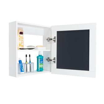 Gabinete de Baño Heston, Blanco Duqueza, con Espejo y Dos Entrepaños ZF
