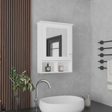 Gabinete de Baño Egeo, Blanco Duqueza, con Puerta Espejo y Tres Entrepaños Para Ubicar Objetos ZF