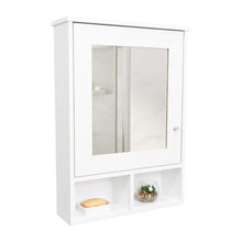 Gabinete de Baño Egeo, Blanco Duqueza, con Puerta Espejo y Tres Entrepaños Para Ubicar Objetos ZF