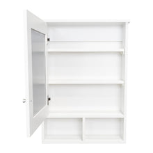 Gabinete de Baño Egeo, Blanco Duqueza, con Puerta Espejo y Tres Entrepaños Para Ubicar Objetos ZF