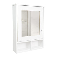 Gabinete de Baño Egeo, Blanco Duqueza, con Puerta Espejo y Tres Entrepaños Para Ubicar Objetos ZF
