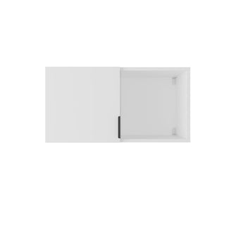 Gabinete de Baño Kase, Kronos Blanco, con una puerta abatible con manija metalica ZF