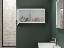 Gabinete de Baño Kase, Kronos Blanco, con una puerta abatible con manija metalica ZF